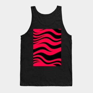 Red Zebra Stripes Tank Top